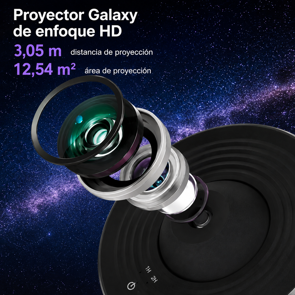 Lampara Proyector Galaxy 360°