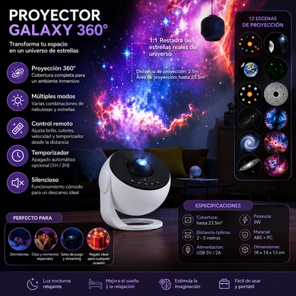 Lampara Proyector Galaxy 360°